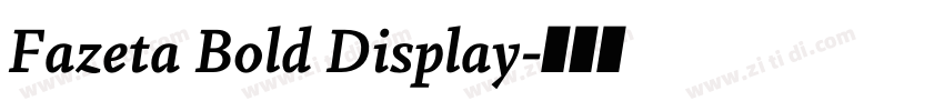 Fazeta Bold Display字体转换
